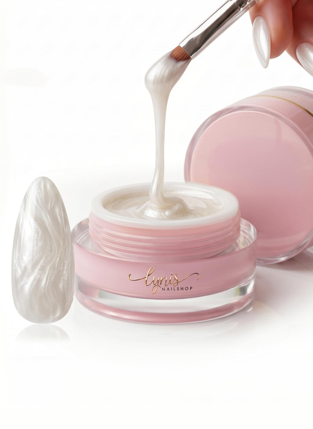 No File Aufbaugel Gelnägel ALMOND NUDE 15ml UV Gel selbstglättend o. Feilen