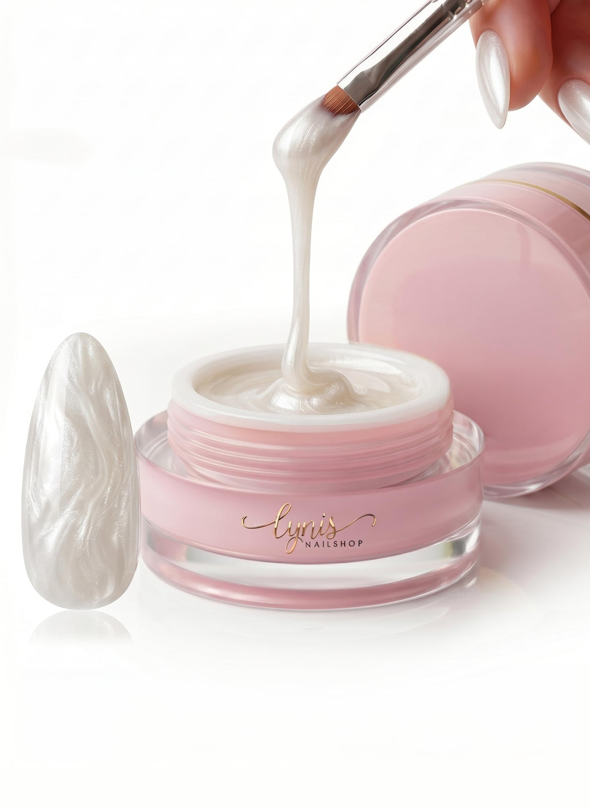 No File Aufbaugel Gelnägel ALMOND NUDE 15ml UV Gel selbstglättend o. Feilen