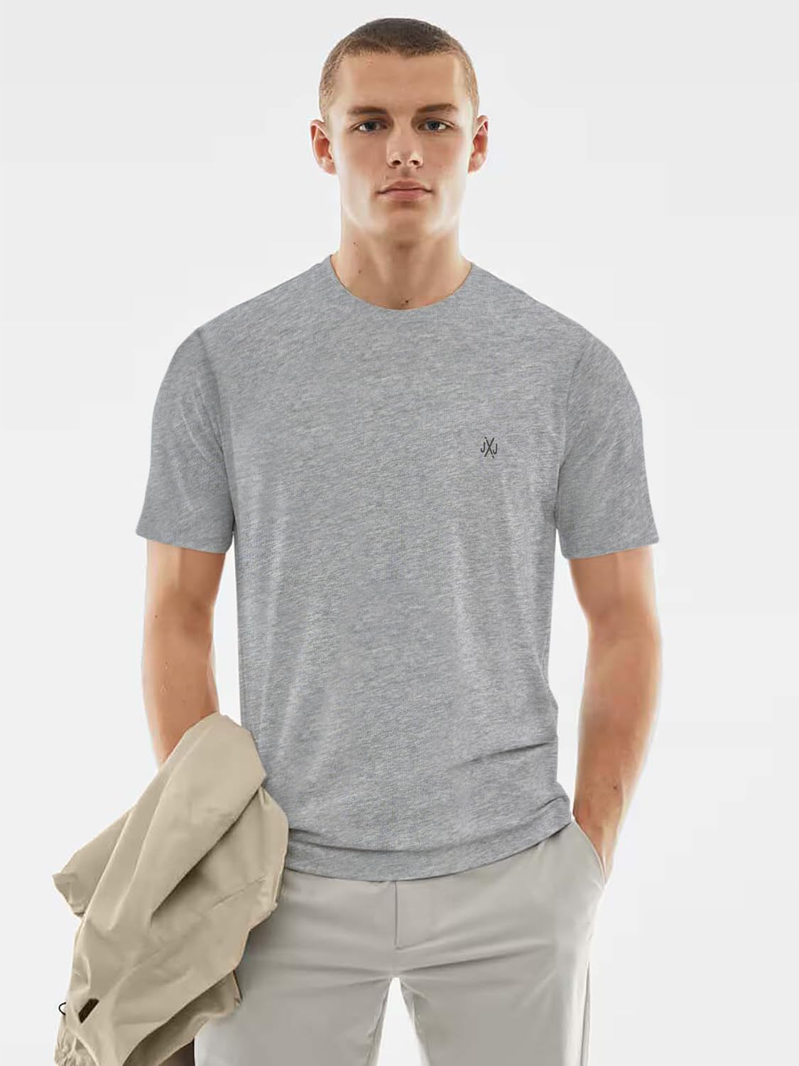 JACK & JONES Herren T-Shirt 3er Pack – Baumwolle, Rundhals, Kurzarm, mit Print – Bequeme Freizeitshirts im modernen Design