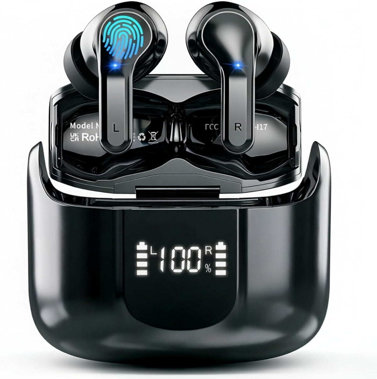 2026 Kopfhörer Kabellos Bluetooth 5.4 Kopfhörer, 6D-Stereo Ohrhörer in Ear