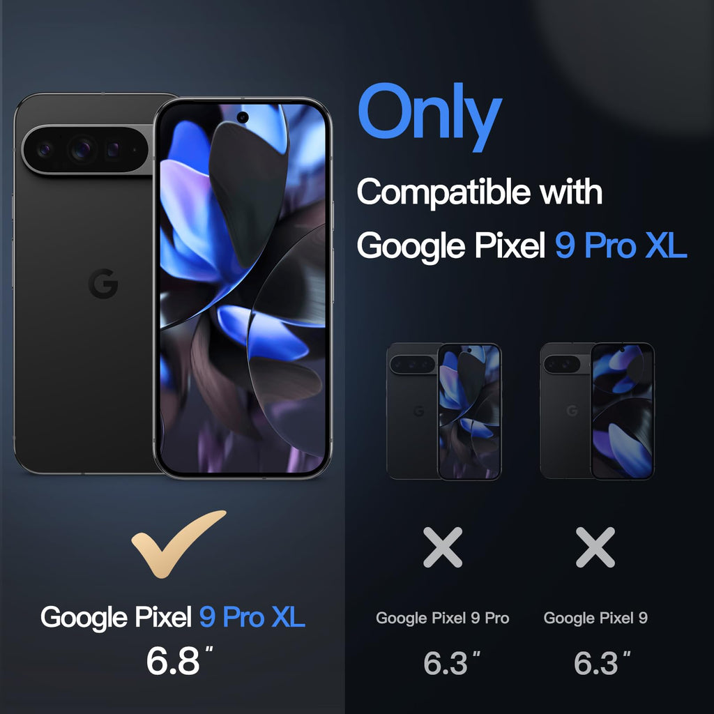 JETech Magnetische Hülle für Google Pixel 10/10 Pro, Obsidian