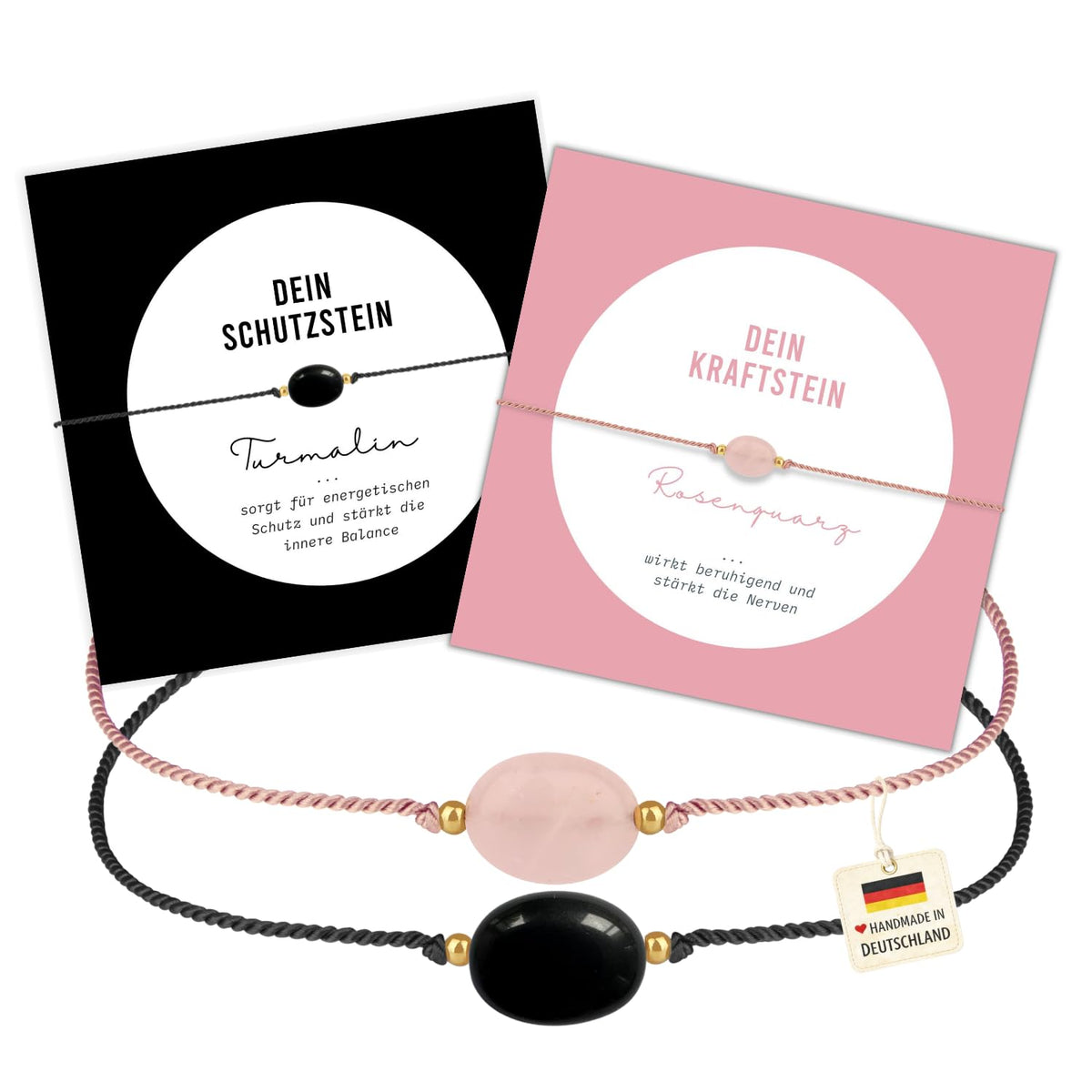 happymaker Edelstein Armband Damen als Kraftgeber, handmade in Deutschland