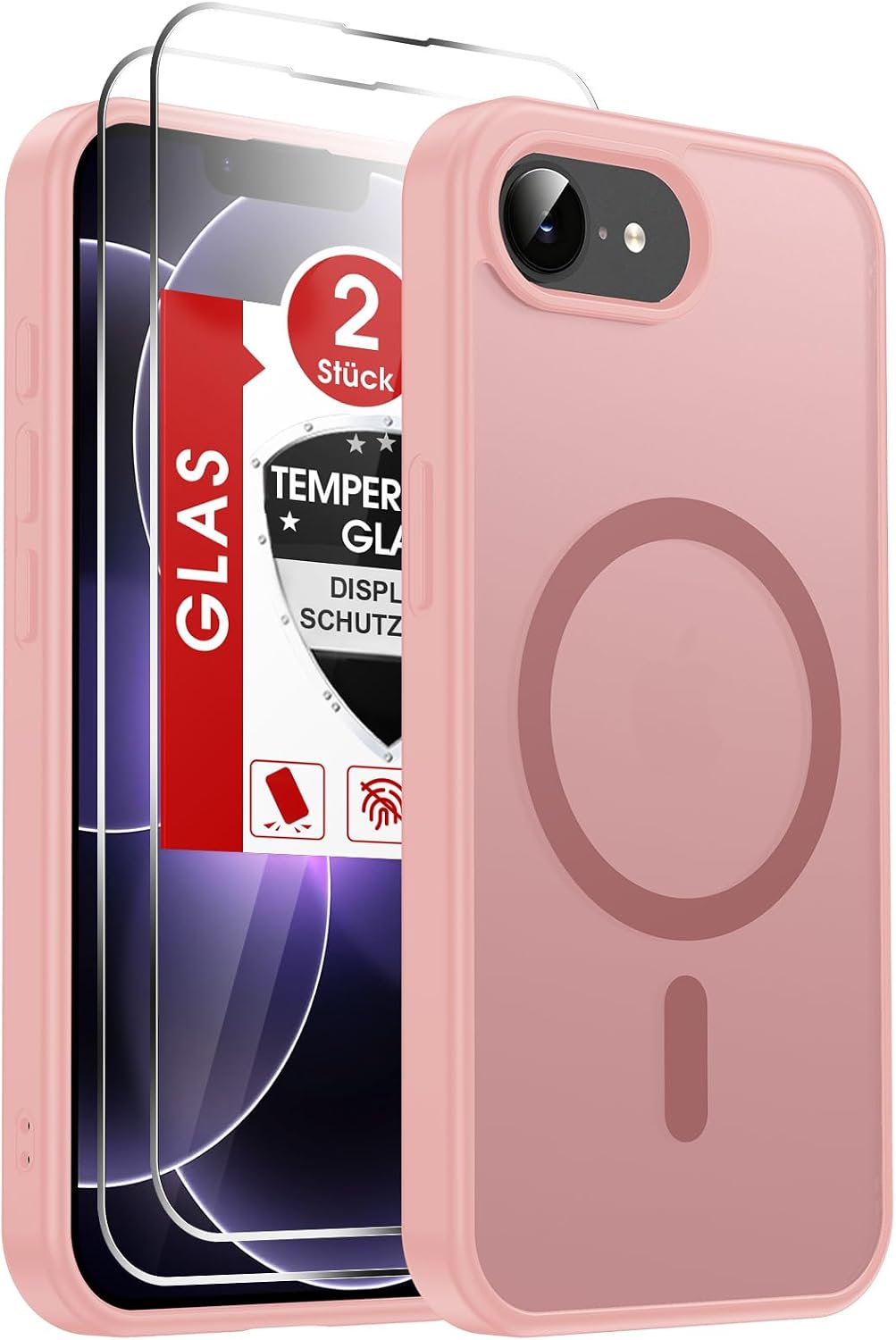 LeYi für Samsung Galaxy A06 4G Hülle für Magsafe mit 2X Panzerglas-Schwarz