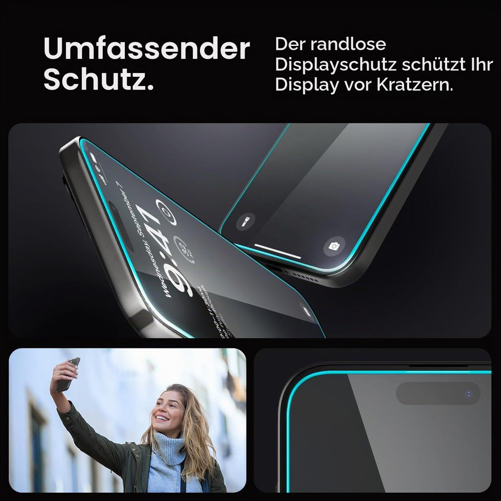 Spigen EZ Fit Schutzfolie [2 Stück] für iPhone 18 Pro, iPhone 17 Pro