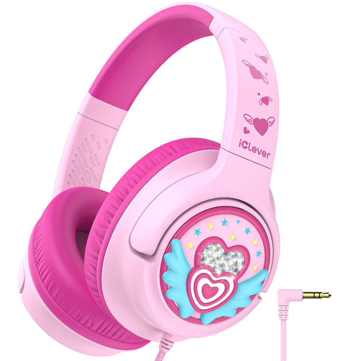 iClever HS26 Kinderkopfhörer mit 3,5-mm-Kabel für Schule/Tablet/Reisen