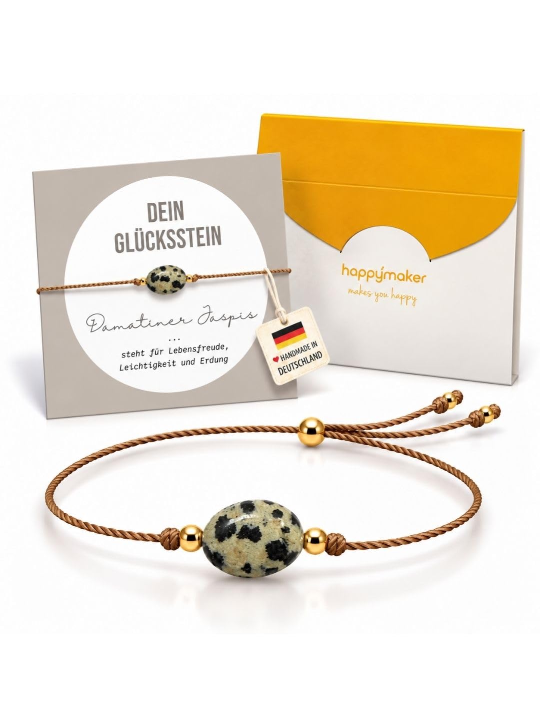 happymaker Edelstein Armband Damen als Kraftgeber, handmade in Deutschland