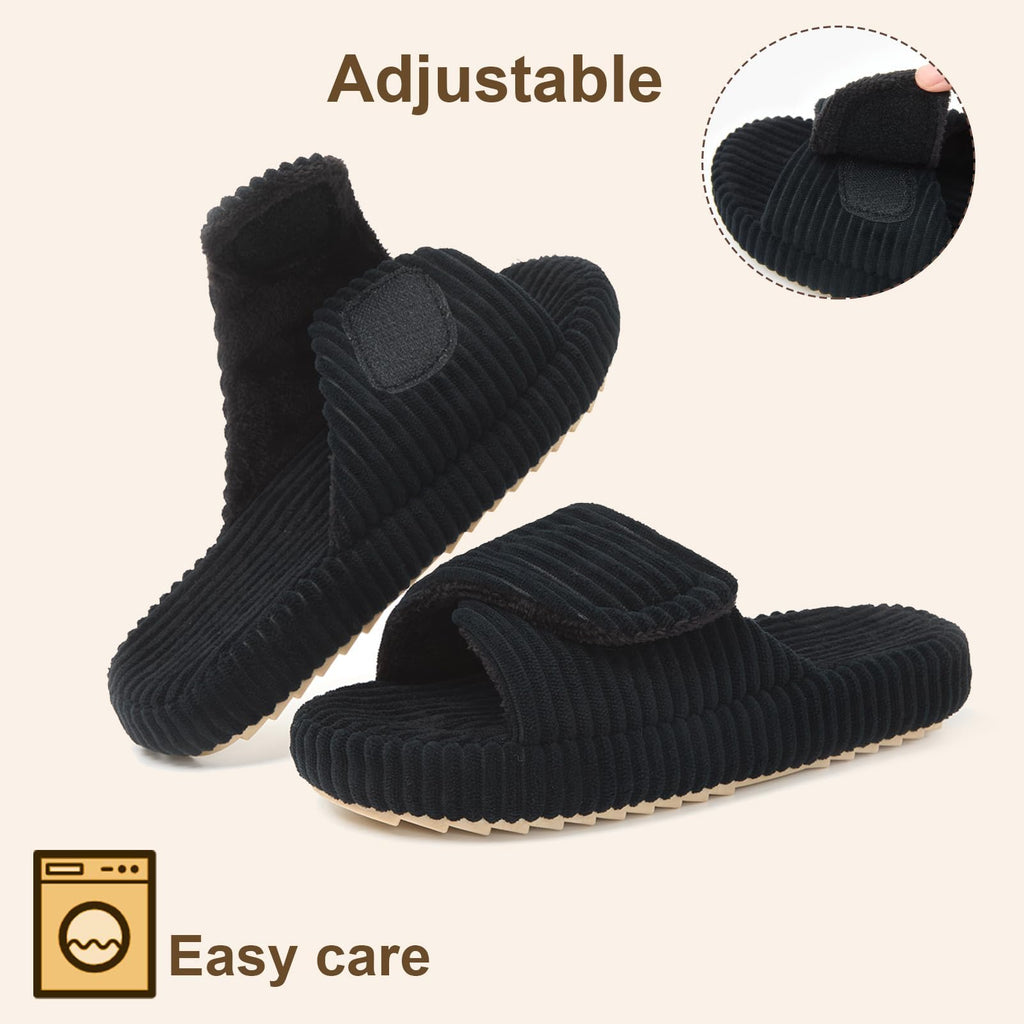 Misolin Chaussons Femme Homme Hiver Chaudes Maison Mémoire Mousse Pantoufle