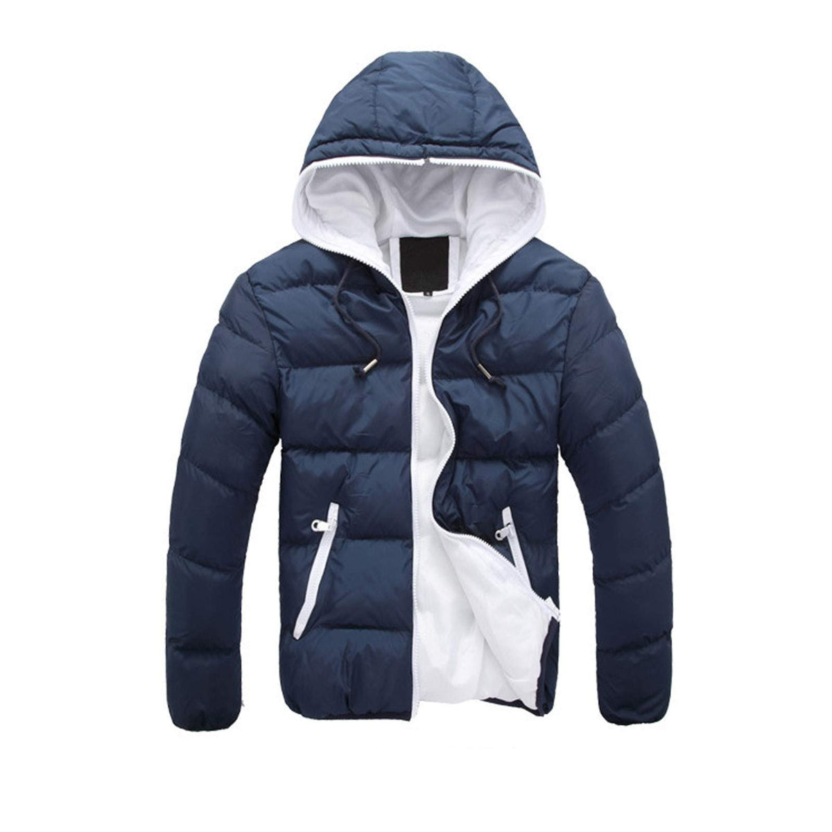 Generisch Winterjacke Herren Steppjacke mit Kapuze Warme Stepp Outdoor Winter Puffer Jacke Herrenjacken Übergangsjacke mit Reißverschluss Winter Warm Daunenjacke Leichte Jacken Thermo Langarm Parka