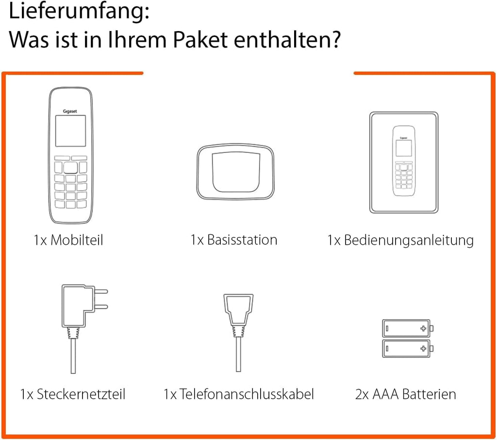 Gigaset AS690 - Schnurloses DECT-Telefon - großes, kontrastreiches Display - Brillante Audioqualität - einstellbare Klangprofile - Freisprechfunktion - Anrufschutz, schwarz [Deutsche Version]