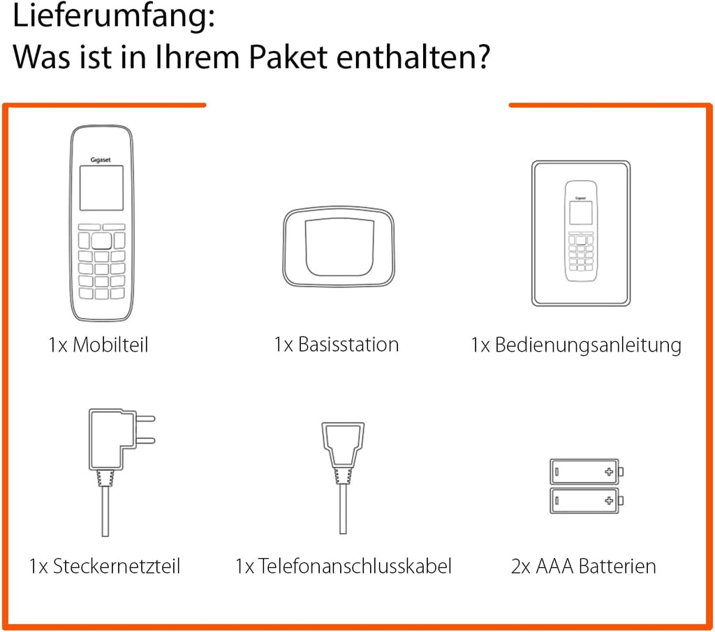 Gigaset AS690 - Schnurloses DECT-Telefon - großes, kontrastreiches Display - Brillante Audioqualität - einstellbare Klangprofile - Freisprechfunktion - Anrufschutz, schwarz [Deutsche Version]