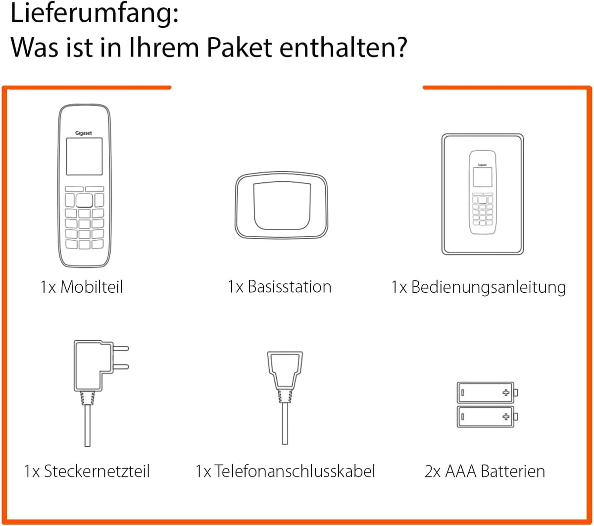 Gigaset AS690 - Schnurloses DECT-Telefon - großes, kontrastreiches Display - Brillante Audioqualität - einstellbare Klangprofile - Freisprechfunktion - Anrufschutz, schwarz [Deutsche Version]