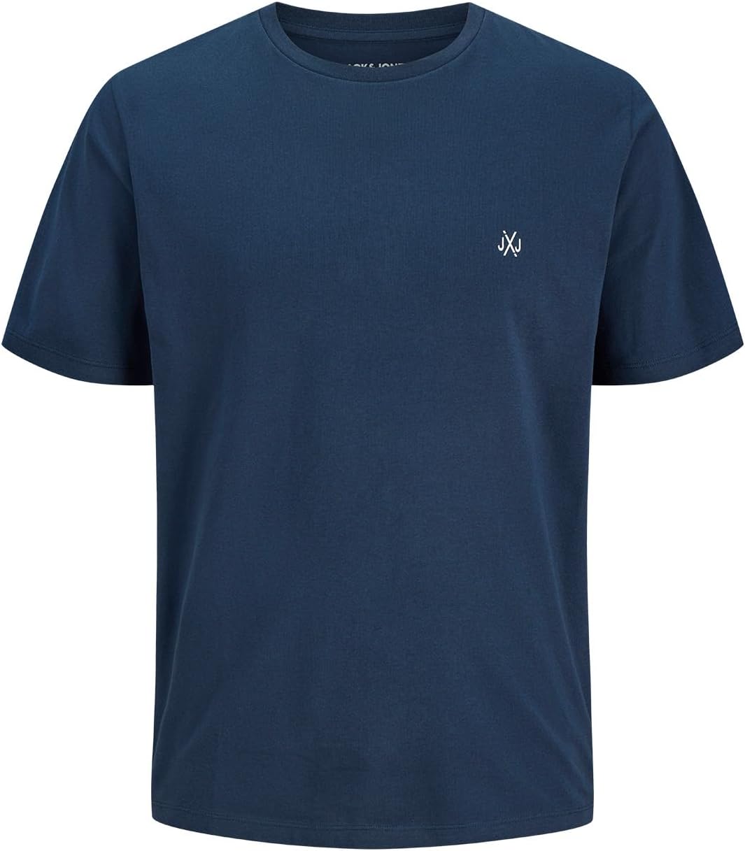 JACK & JONES Herren T-Shirt 3er Pack – Baumwolle, Rundhals, Kurzarm, mit Print – Bequeme Freizeitshirts im modernen Design