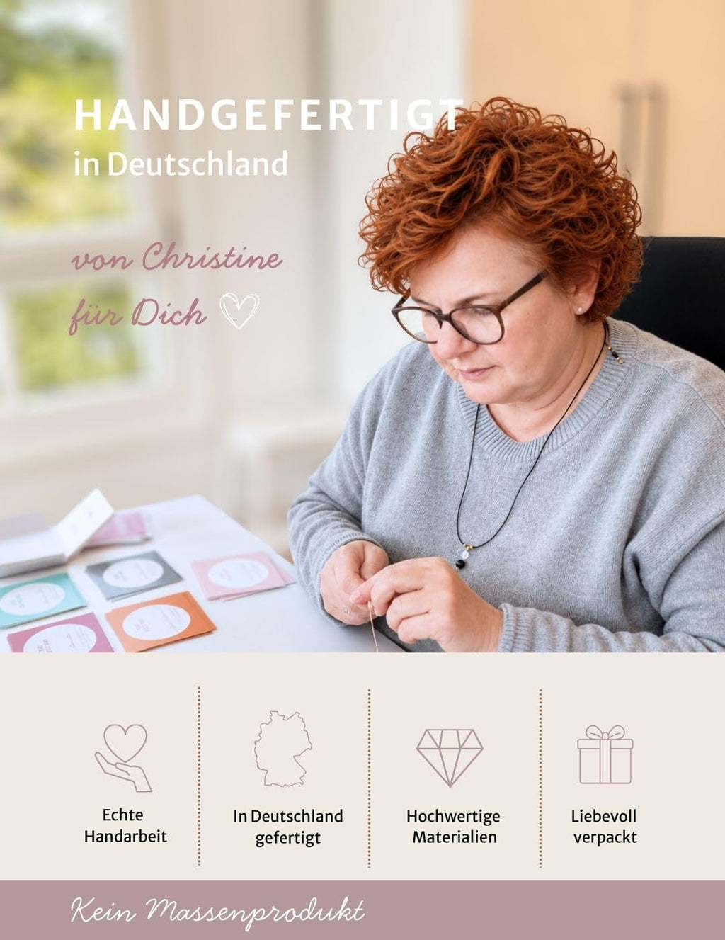 happymaker Edelstein Armband Damen als Kraftgeber, handmade in Deutschland