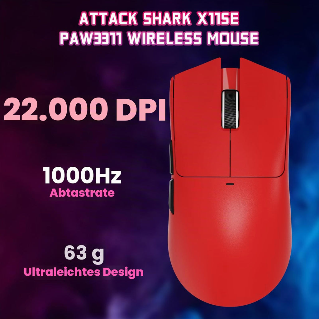 ATTACK SHARK X11SE Kabellose Gaming-Maus