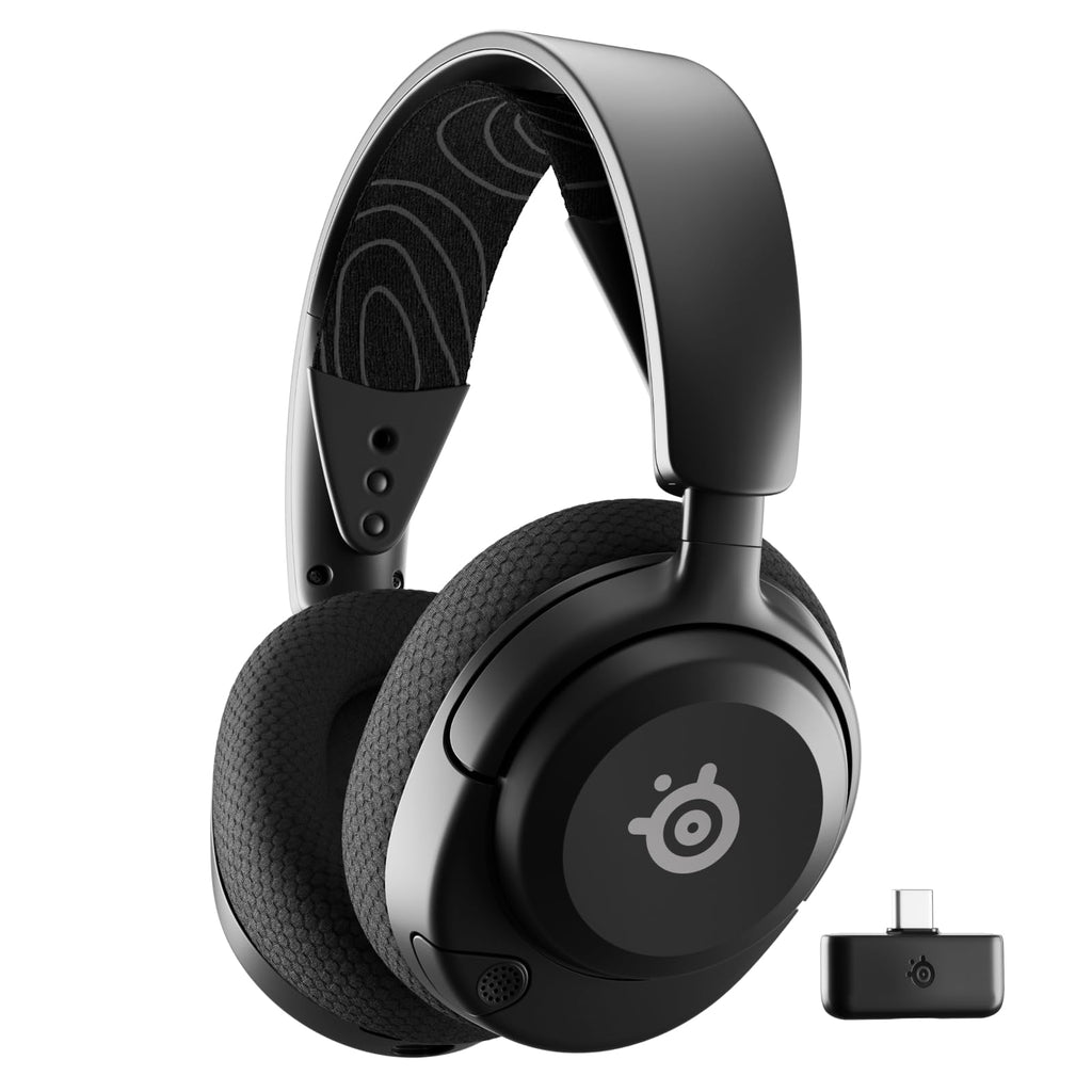 SteelSeries Arctis Nova 5 Wireless - Gaming Headset- Multi-System -PC,PS5 - Magnetische Neodym-Treiber -Über 100 Audio Presets - 60H Akkulaufzeit - 2,4 GHz oder BT-ClearCast Gen2.X-Mik -Weiß