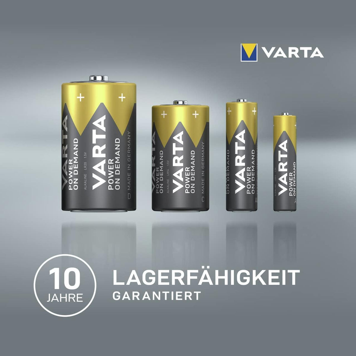 Varta Batterien AAA 100 Stück Power on Demand Alkaline 1,5 V Vorratspack