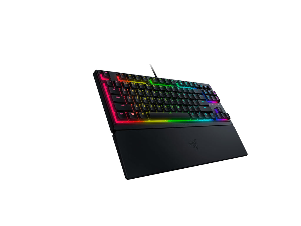 Razer Ornata V3 X - Flache Membran-Tastatur mit Chroma RGB (Lautlose Membran-Switches, Ergonomische Handballenauflage, Tastenkappen Anti-UV-Beschichtung) QWERTZ DE-Layout | Schwarz