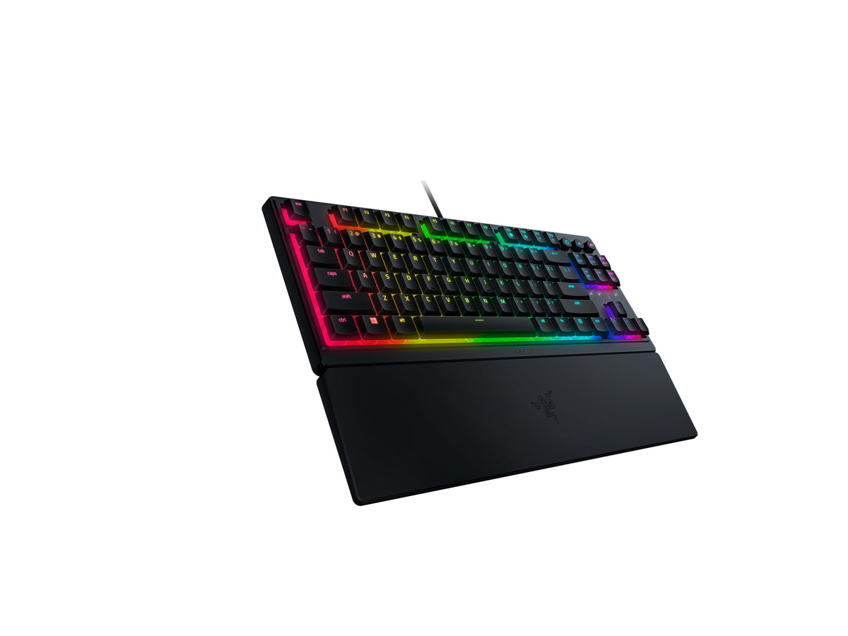 Razer Ornata V3 X - Flache Membran-Tastatur mit Chroma RGB (Lautlose Membran-Switches, Ergonomische Handballenauflage, Tastenkappen Anti-UV-Beschichtung) QWERTZ DE-Layout | Schwarz