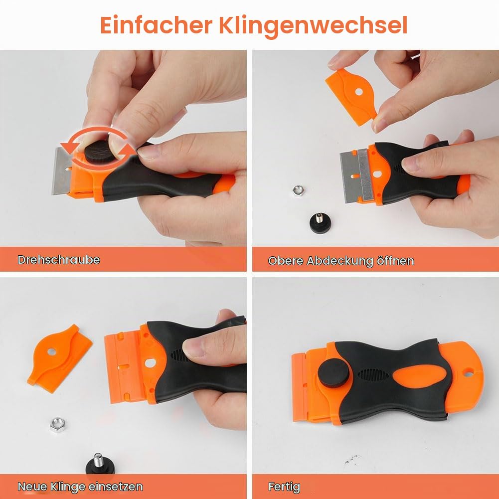 Ainiv Schaber Set, Stabiler Kochfeldschaber Schaber Küchenschaber Set