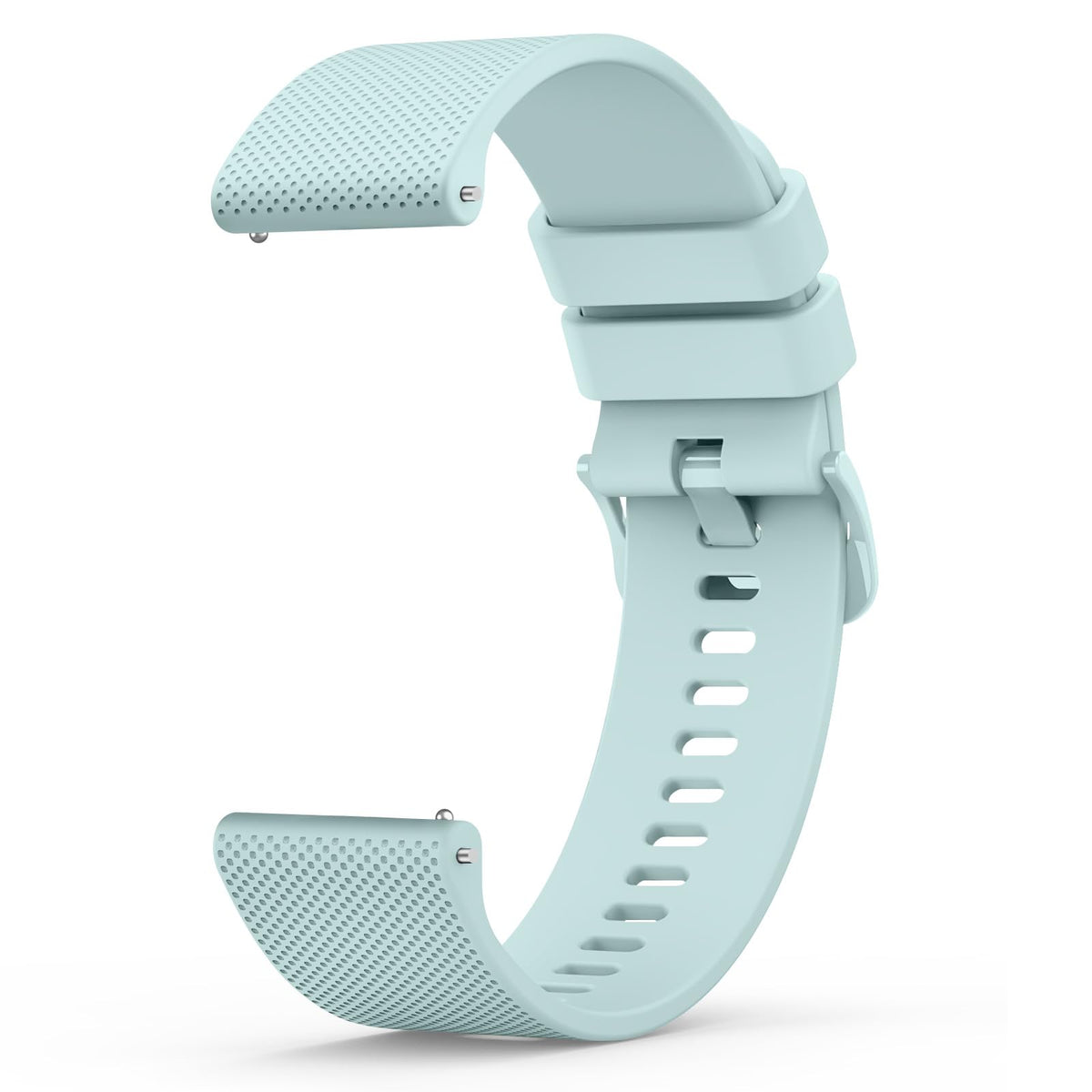 Wanme 20mm Bracelet de Montre en Silicone, Souple Bracelet de Replacement en Dégagement Rapide avec Boucle en Même Couleur Homme Femme 20mm, Starlight