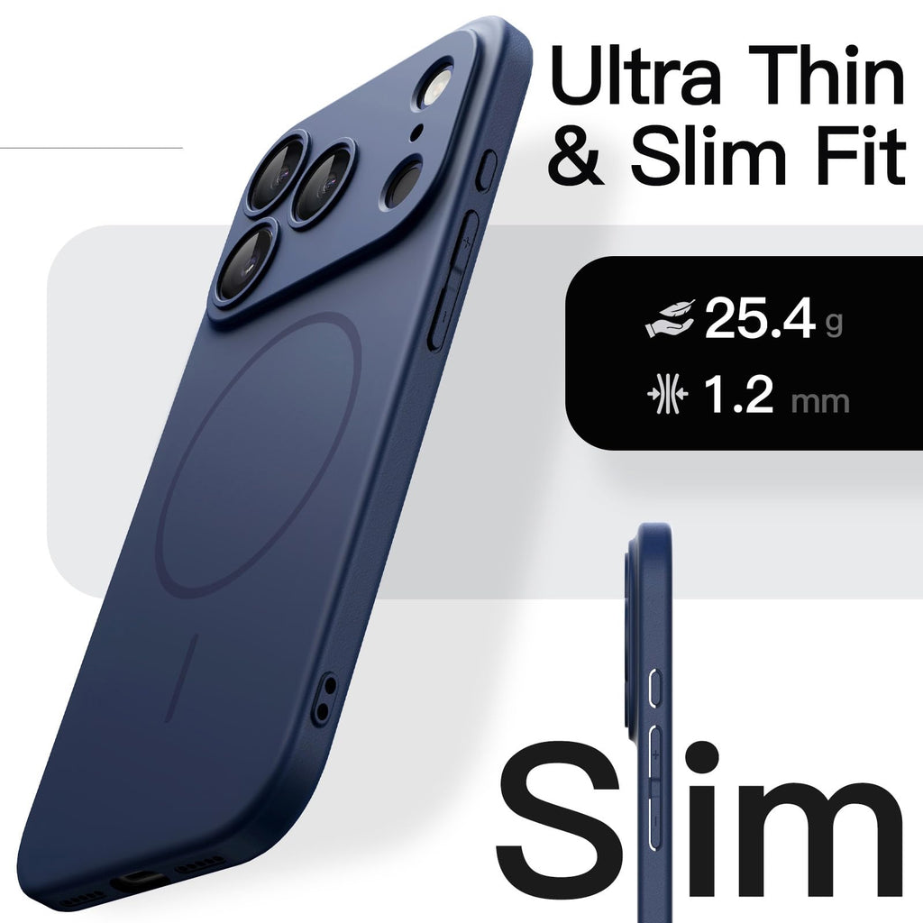 JETech Magnetische Dünne Hülle für iPhone 18 Pro, Schwarz
