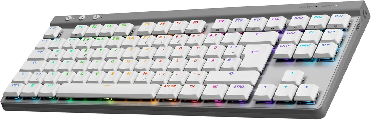 Logitech G G515 LIGHTSPEED TKL kabellose flache Gaming-Tastatur (Schwarz)