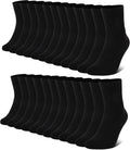 FALARY 12 Paar Socken Herren Damen Baumwolle Herrensocken Schwarz Weiß Sport Socks Atmungsaktive