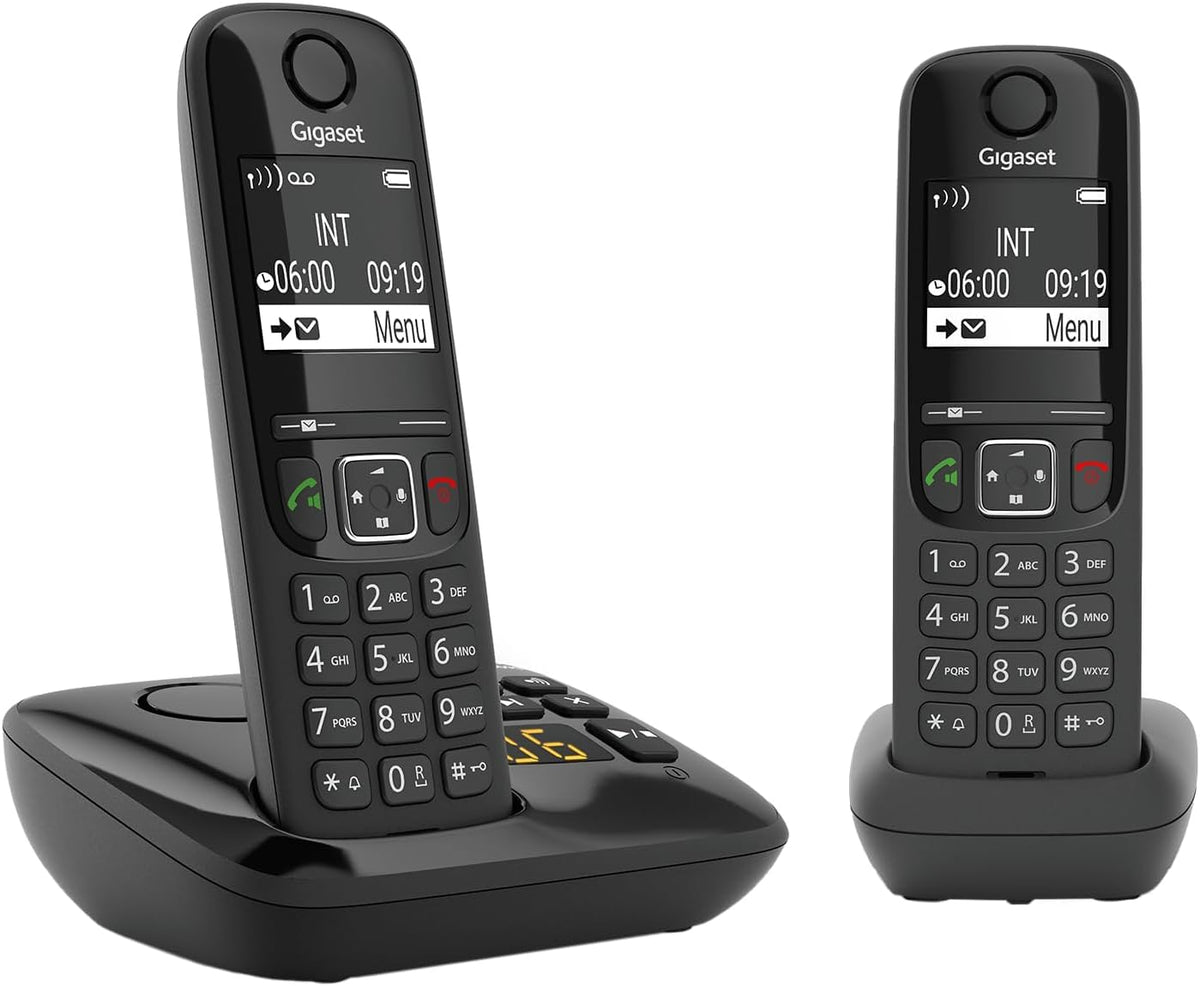 Gigaset AS690 - Schnurloses DECT-Telefon - großes, kontrastreiches Display - Brillante Audioqualität - einstellbare Klangprofile - Freisprechfunktion - Anrufschutz, schwarz [Deutsche Version]