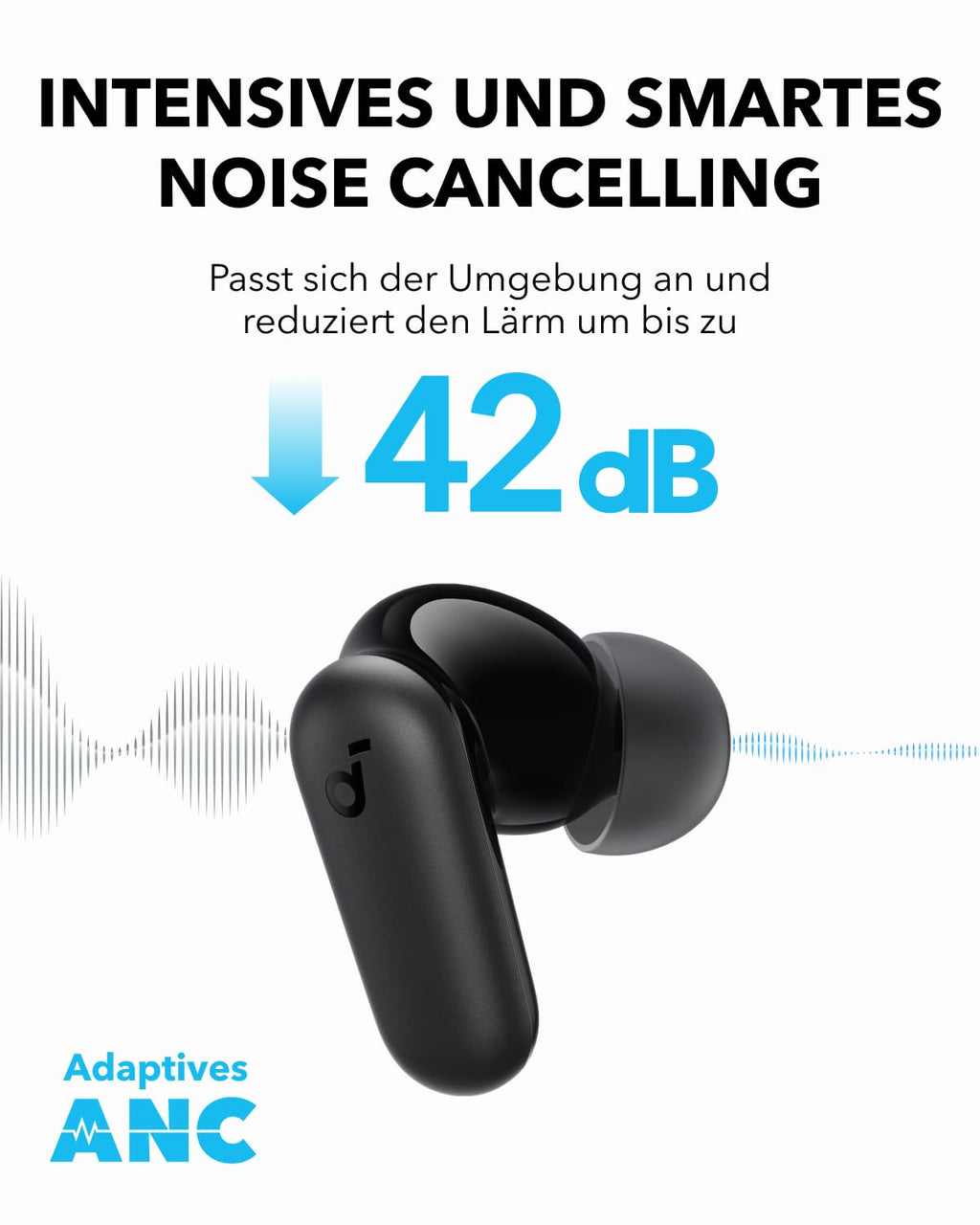 soundcore by Anker P20i Kabellose Bluetooth Kopfhörer in-Ear, 10mm Treiber