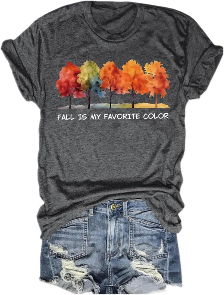 Halloween-Kürbis-Shirts für Damen, Herbst-T-Shirts, niedliche grafische Herbst-Shirts, Thanksgiving-Oberteile