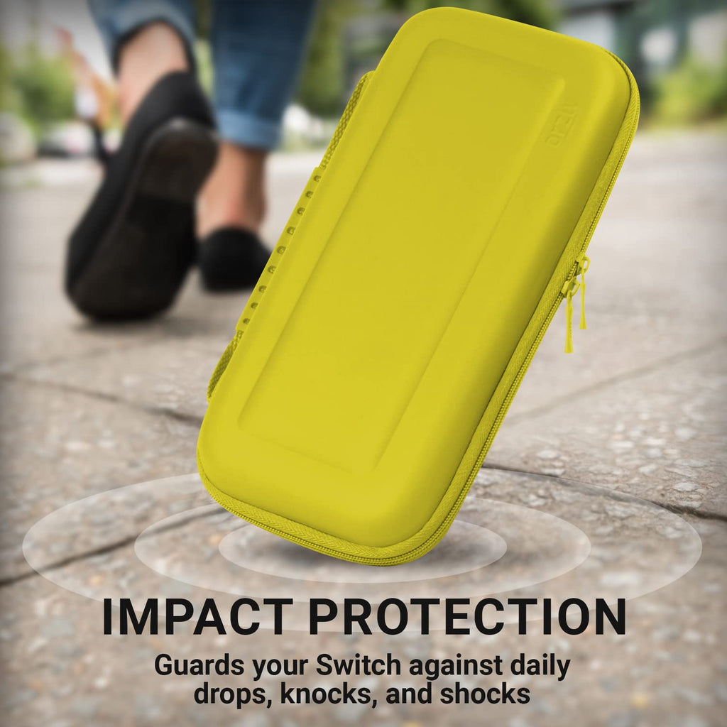 Orzly Tragetasche kompatibel mit Nintendo Switch Lite (2019) – Aufbewahrungstasche - Hartschalen Case/Hülle/Schutzhülle für die Verwendung mit der Nintendo Switch Lite Konsole & Accesoires - ROSA