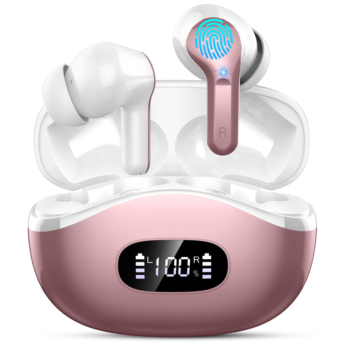2026 Kopfhörer Kabellos Bluetooth 5.4 Kopfhörer, 6D-Stereo Ohrhörer in Ear