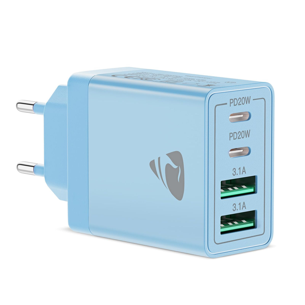 USB C Ladegerät, 40W 4-Port USB ladegerät Mehrfach Schnellladegerät PD 3.0