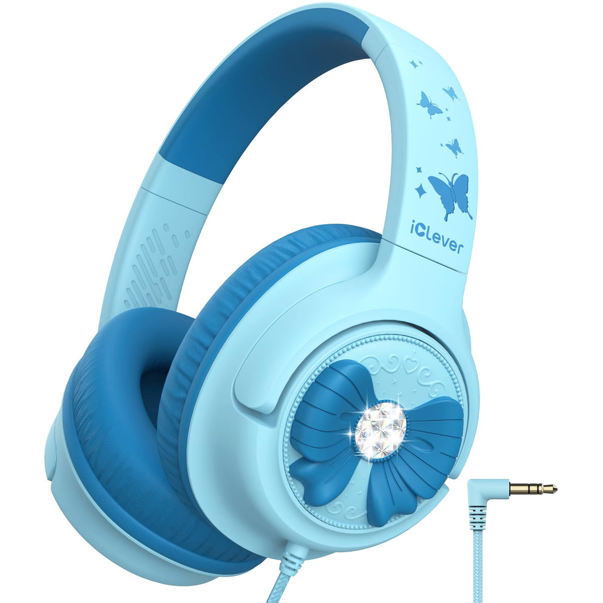 iClever HS26 Kopfhörer Kinder mit 3,5 mm Kabel für Schule/Tablet/Reisen