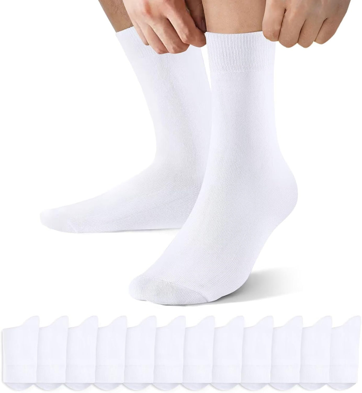 NUOZA 12 Paar Socken Herren Damen Baumwolle Business Atmungsaktive Socks