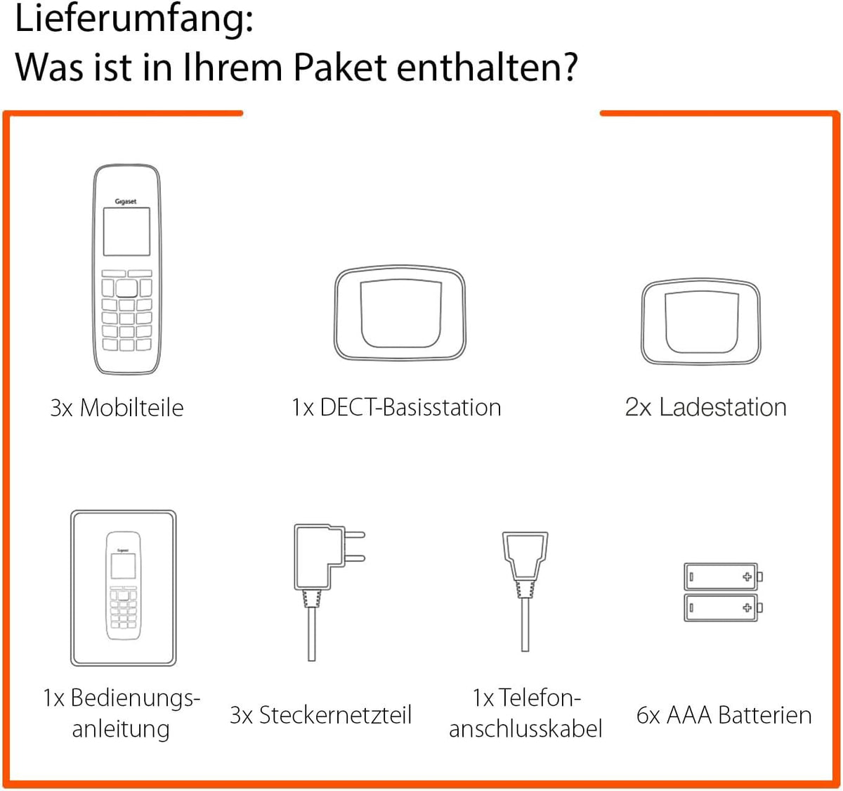 Gigaset Comfort 520A Duo - 2 Schnurlose DECT-Telefone mit Anrufbeantworter - Beste Audioqualität mit Freisprechfunktion - Anrufschutz - Adressbuch 200 Kontakten, titan-schwarz [Deutsche Version]