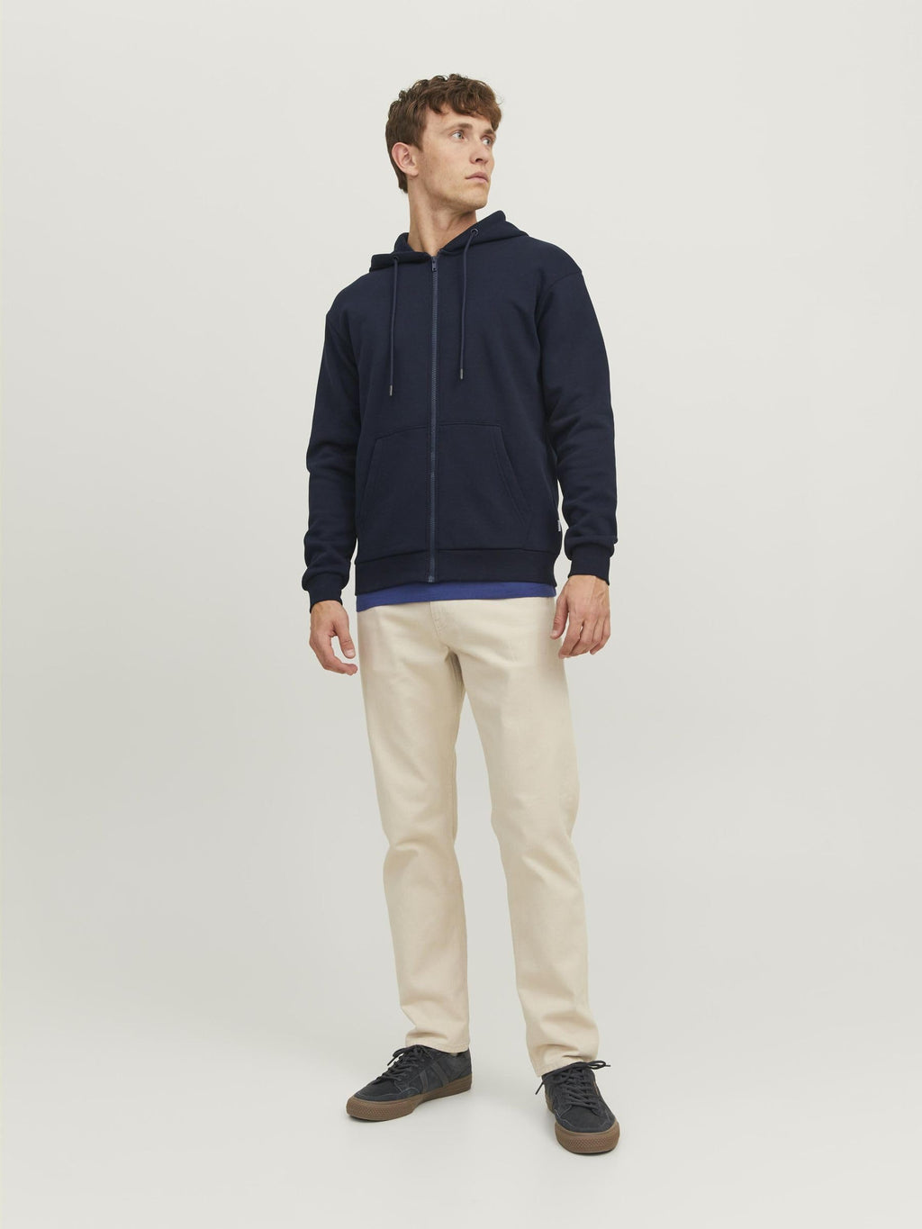 JACK & JONES Herren Jjebradley Sweat Zip Hood Noos Sweatshirtjacke (1er Pack)