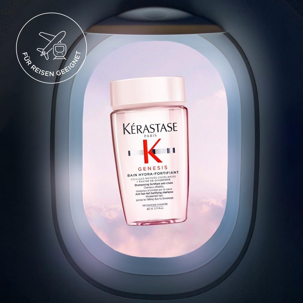 Kérastase Shampoo für feines Haar, Nährendes und kräftigendes Haarbad gegen Haarverlust, Bain Hydra-Fortifiant, Genesis, 500 ml