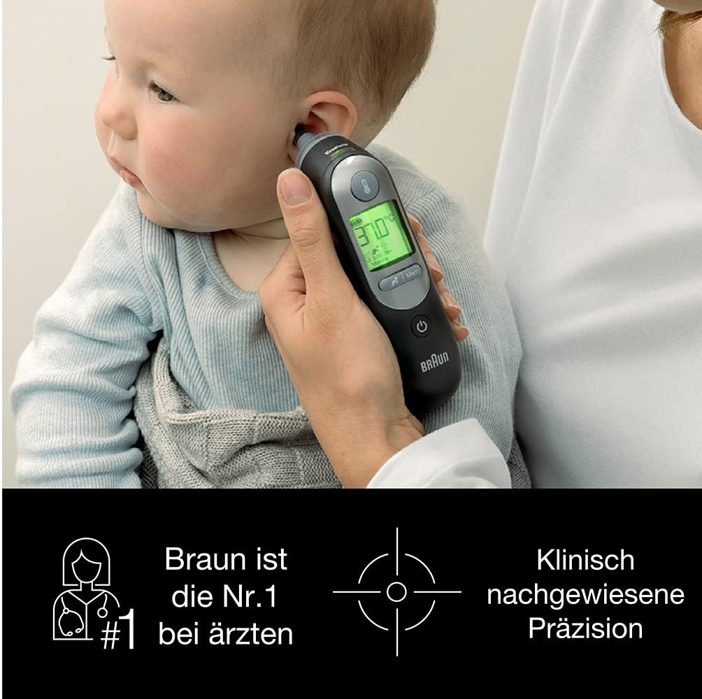 Braun ThermoScan 7 Ohrthermometer BRAIRT6520 | Age Precision Technologie | Farbcodiertes Digitaldisplay | Baby- und kleinkindfreundlich | Die #1 Marke bei Ärzten(1)
