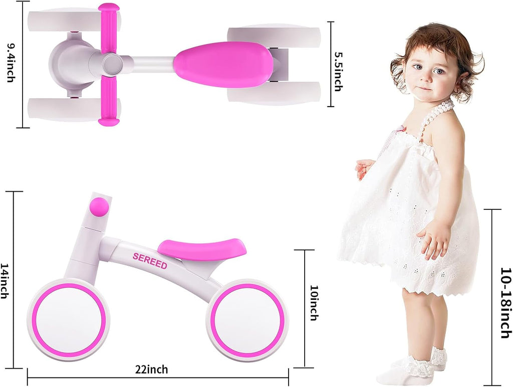 SEREED Baby Balance Bike for 1 Year Old Boy Girl, First Birthday Gift Toy