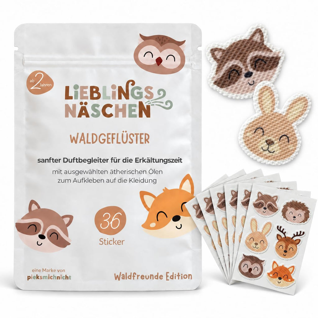 Wohltuende Duft-Sticker für die Erkältungszeit (Waldtiere)