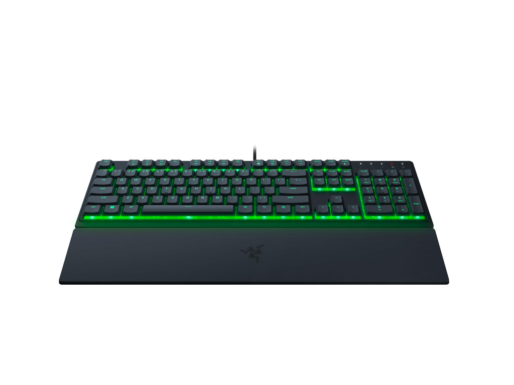 Razer Ornata V3 X - Flache Membran-Tastatur mit Chroma RGB (Lautlose Membran-Switches, Ergonomische Handballenauflage, Tastenkappen Anti-UV-Beschichtung) QWERTZ DE-Layout | Schwarz