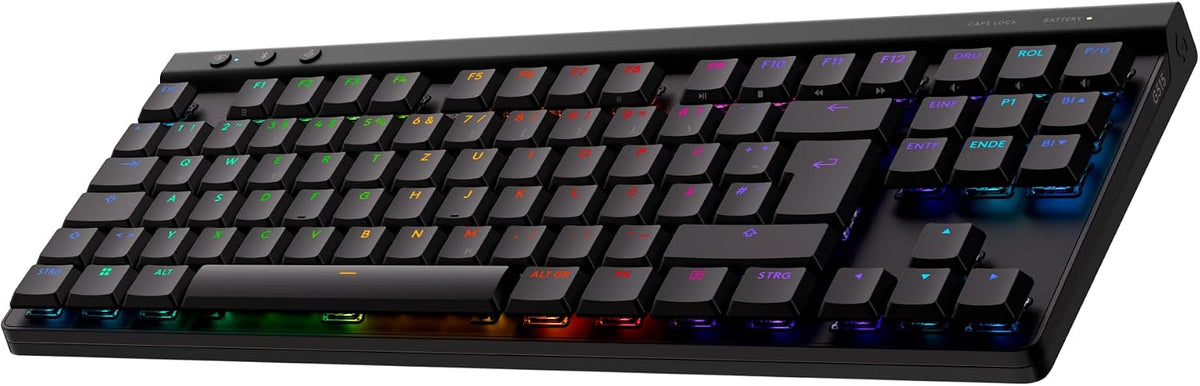 Logitech G G515 LIGHTSPEED TKL kabellose flache Gaming-Tastatur (Schwarz)