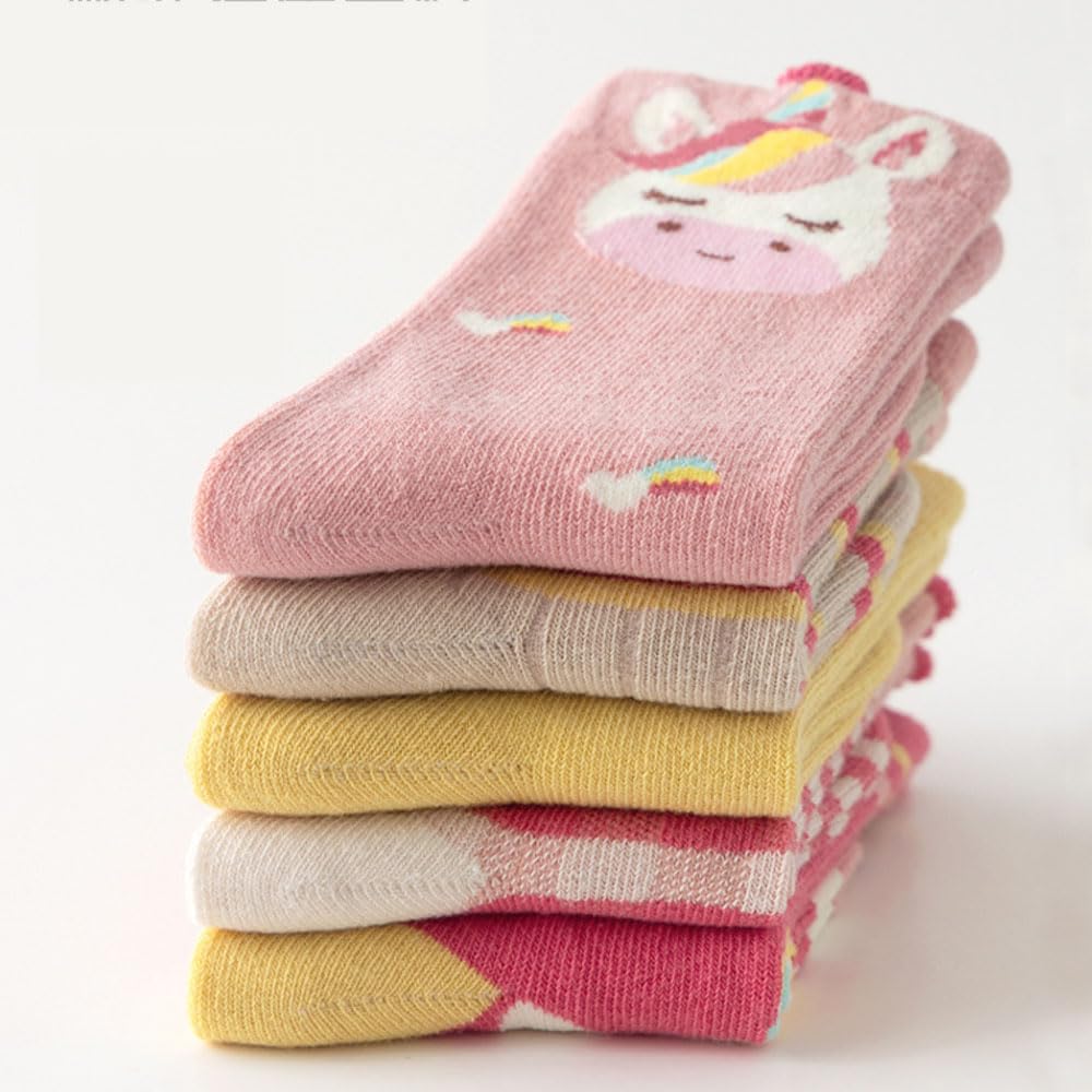 FedMois 10 Paires Chaussettes chaudes hiver en Coton Garçons Filles Socquette Enfant