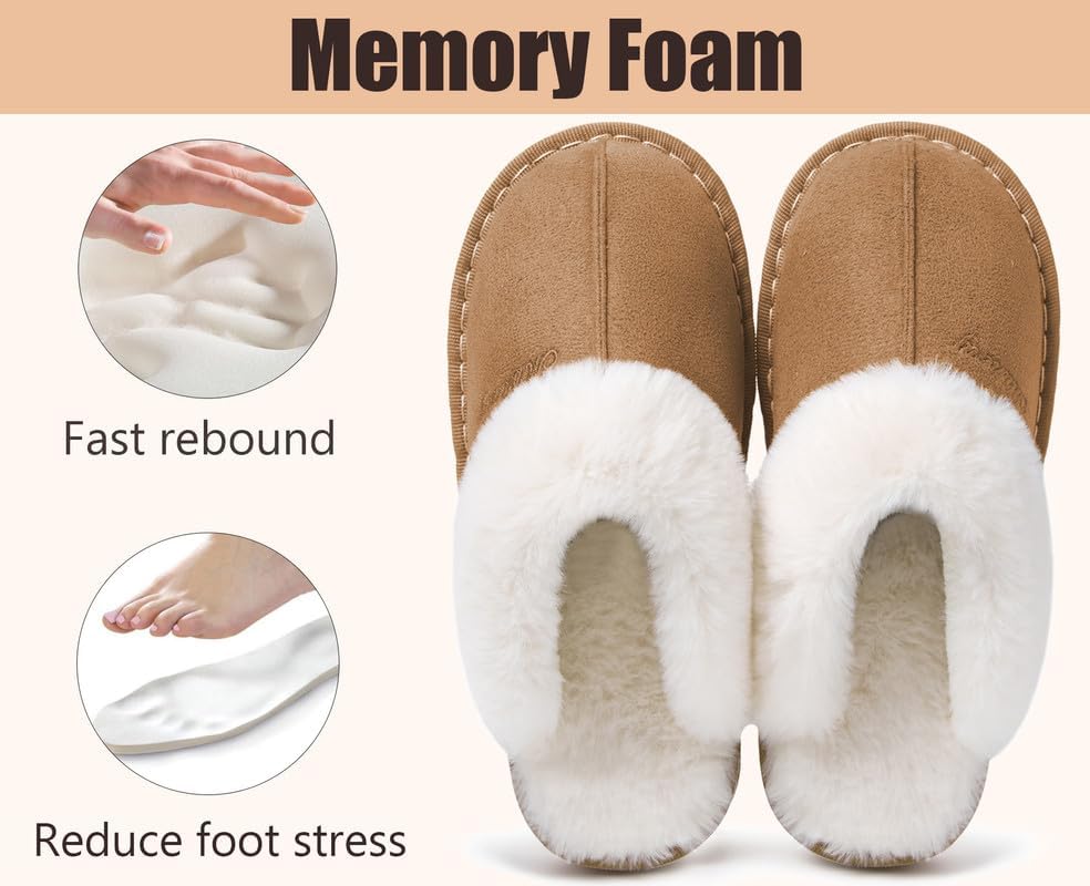 Misolin Damen Herren Hausschuhe Winter Warme Pantoffeln mit Memory-Schaum
