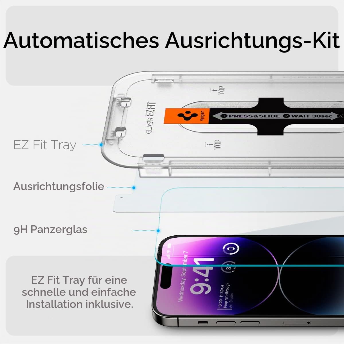 Spigen EZ Fit Schutzfolie [2 Stück] für iPhone 18 Pro, iPhone 17 Pro
