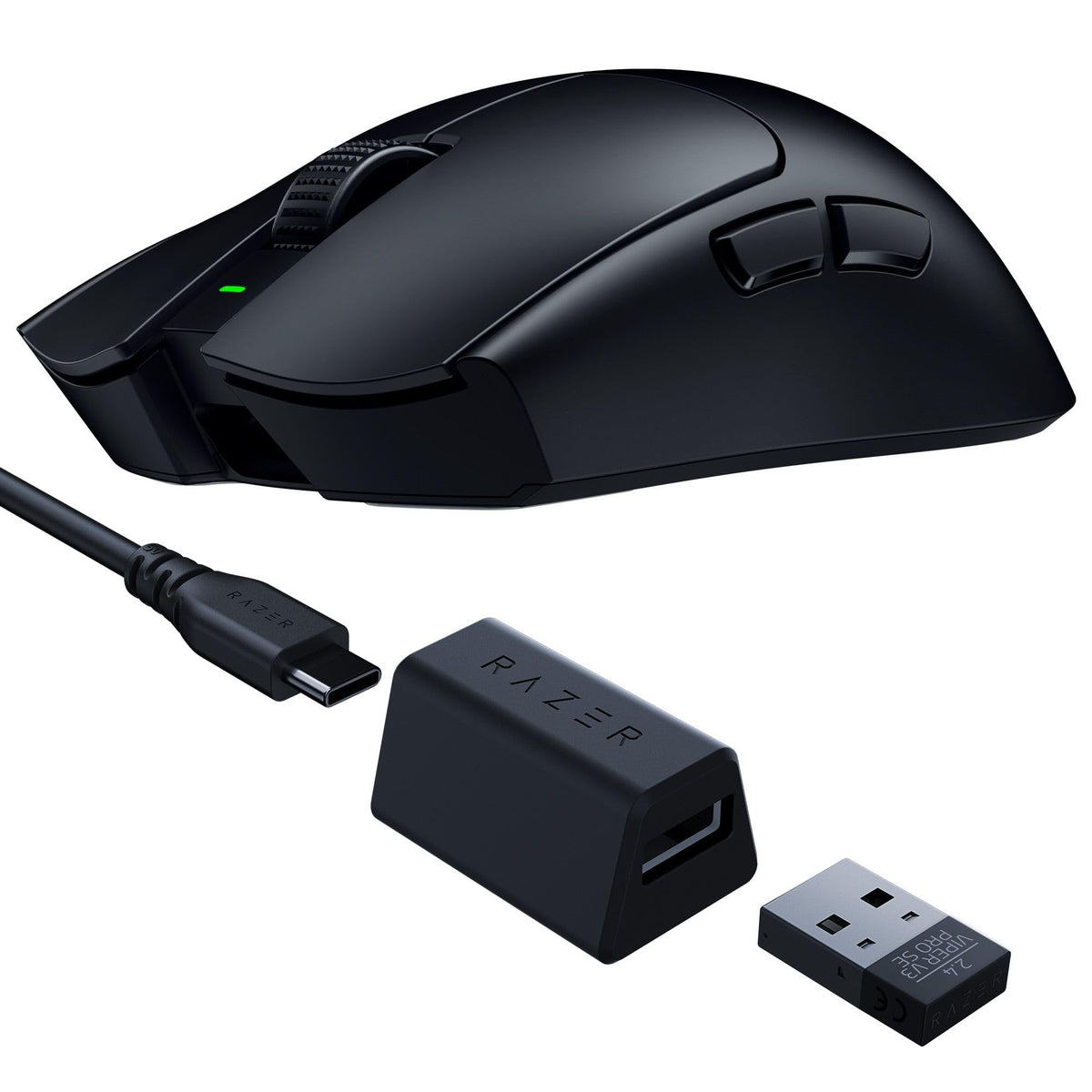 Razer Viper V3 HyperSpeed - Kabellose Esports Gaming-Maus - Focus Pro 30K DPI Sensor - bis zu 280 Std. Akku, Mechanische Maus-Switches 2th Generation - kabellose Abtastrate 4000Hz- PC/Mac | Schwarz