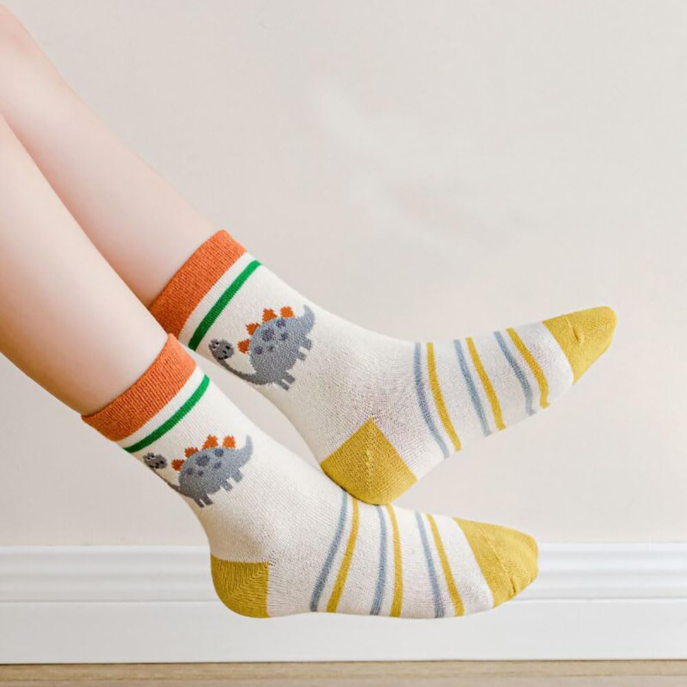 FedMois 10 Paires Chaussettes chaudes hiver en Coton Garçons Filles Socquette Enfant