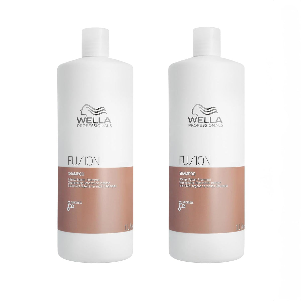 Wella Professionals – Wella Fusion Intense Repair Shampoo – Tiefenreinigungsshampoo – Haarpflege für kaputtes Haar – Haarshampoo für bessere Kämmbarkeit – 1 L