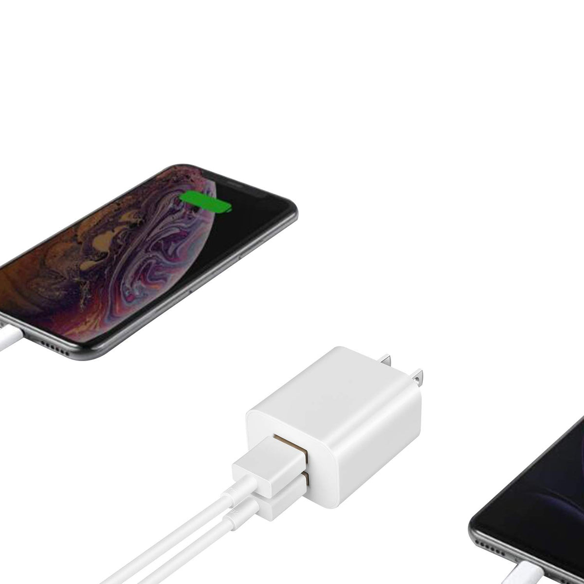 2er Pack USB C Ladegerät, 4 Ports 40W Mehrfach Schnellladegerät Netzteil Power Adapter Für iPhone 18/17/16/15/14/Für iPhone 13/12/11 Pro/Max/Plus/XR/XS/iPad/Samsung Handy, USB C & USB A PD 3.0 Charger